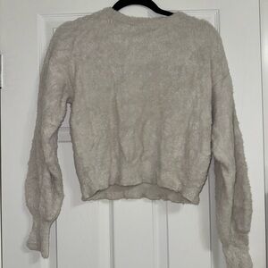 Express Cozy Beige Fuzzy Sweater